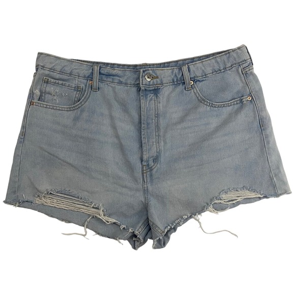 wild fable Pants - Wild Fable Highest Rise Cutoff Denim Blue Jean Shorts Size 18 Light Wash Cotton